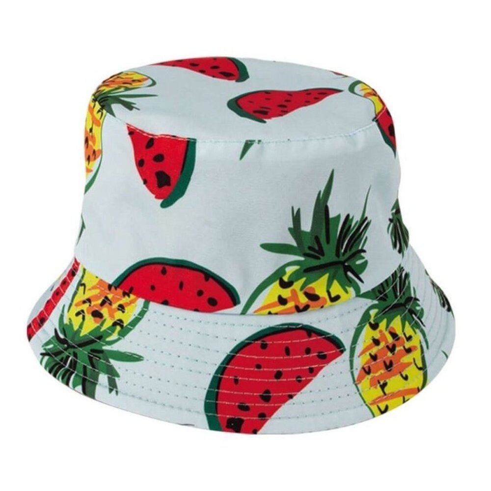 New Watermelon Fruit Bucket Hat Adult Summer Shade One Size Womens NWT Pineapple